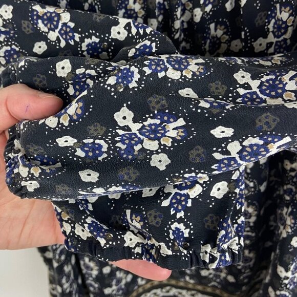 Madewell 100% Silk Gardenhouse Off Shoulder Top Size XS Bohemian Print Floral - Picture 6 of 11